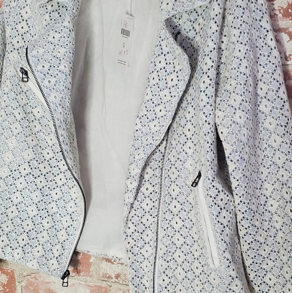 Rossi Eyelet Moto Jacket Dolan Left Coast Anthropologie - Picture 4 of 10